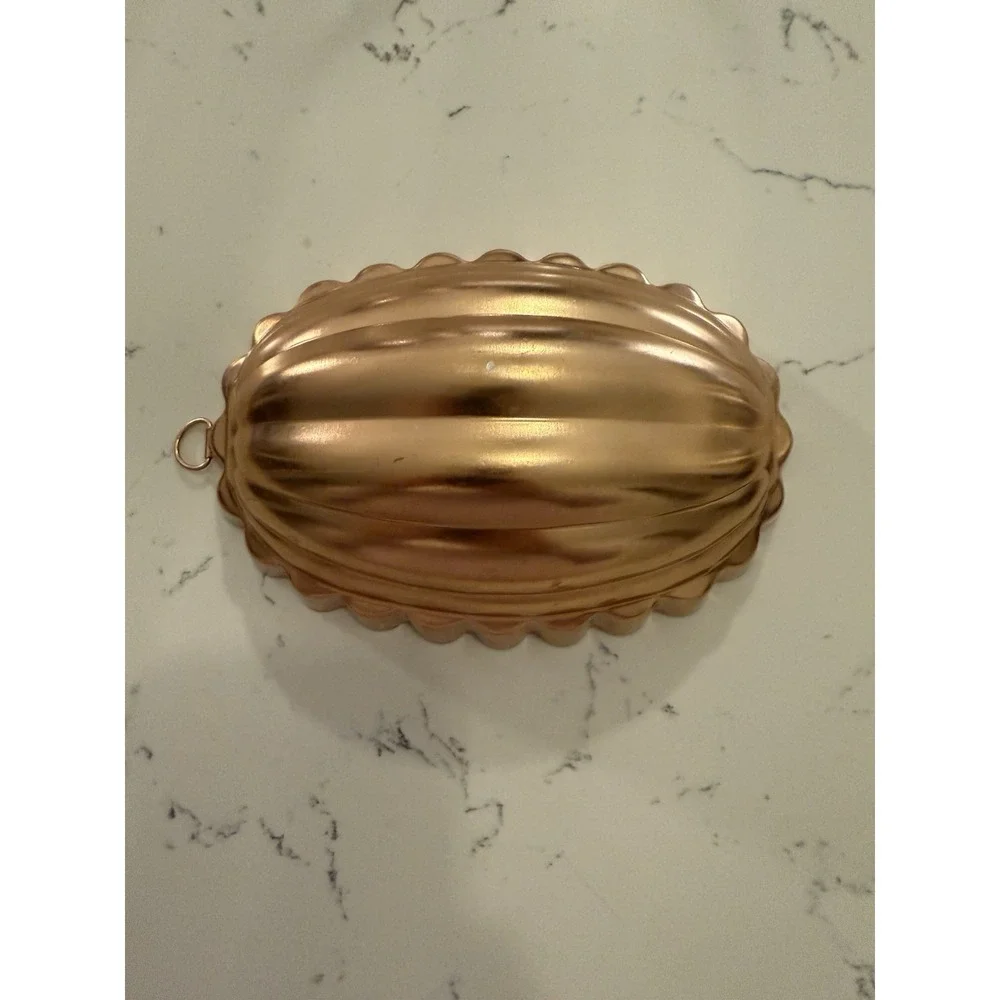 Small Vintage Copper Food Mold Gourd 2 1/2 Cup Hanging